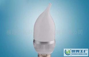 厂家生产高功效低光衰LED 3W 拉尾蜡烛灯E27LED灯_灯具照明_世界工厂网中国产品信息库