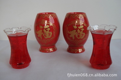 【玉瓶喜宴水晶烛。产品共有福,禄,寿,喜,宝五款蜡烛。分体式采】价格,厂家,图片,蜡烛,福安市惠恩工艺礼品-